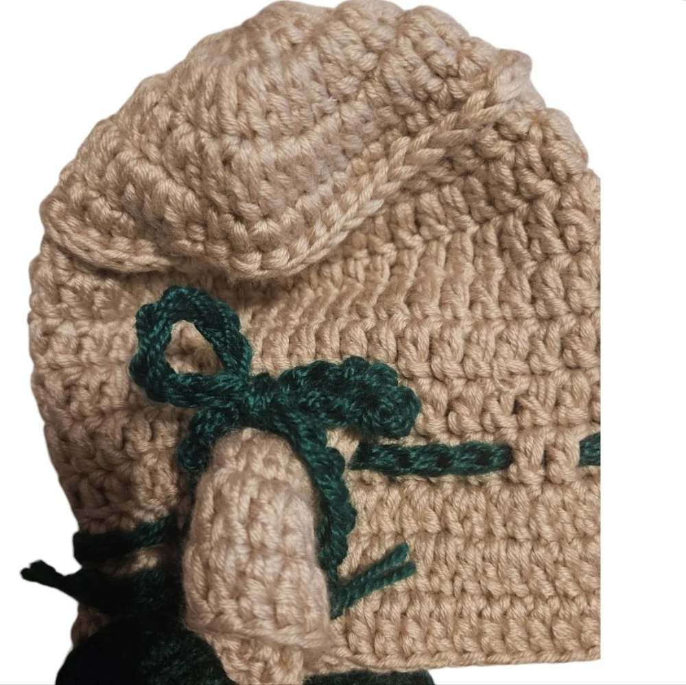 Hand Crafted Newborn 3-pc Set Crochet Photography props Hat diaper cover-up boot - Picture 10 of 17